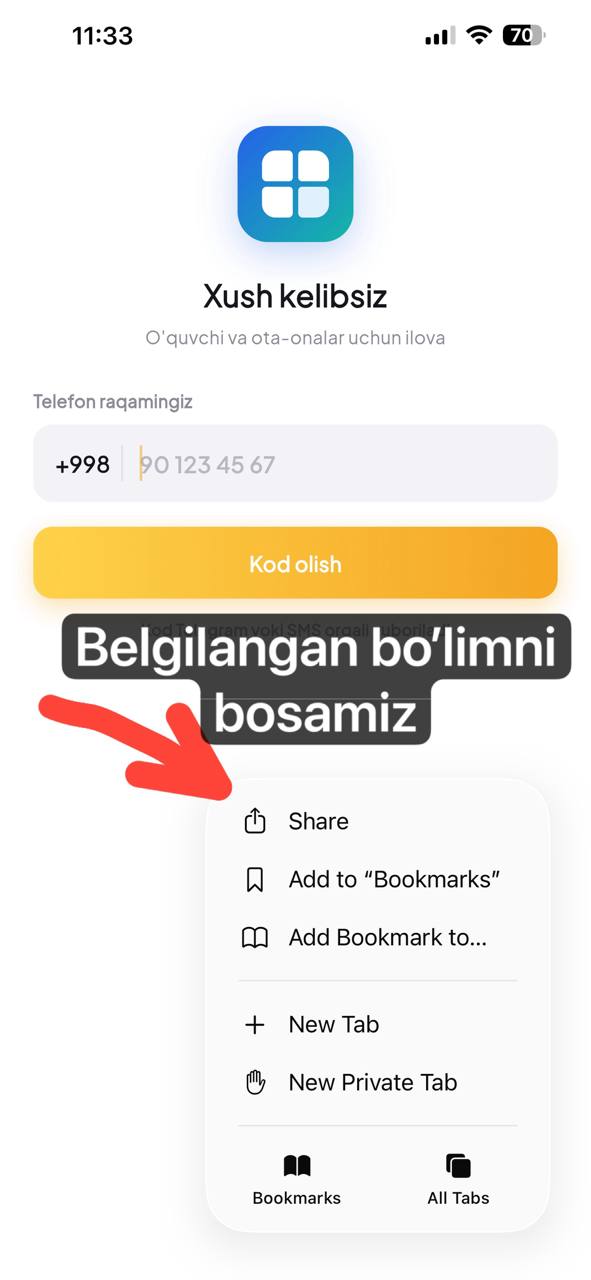 Menyudagi Share bo'limi